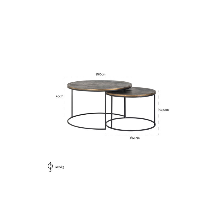 OROA Tulum Coffee Table Set Perigold